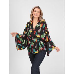 Collectif Womenswear Sabine Cacti Forest Kimono